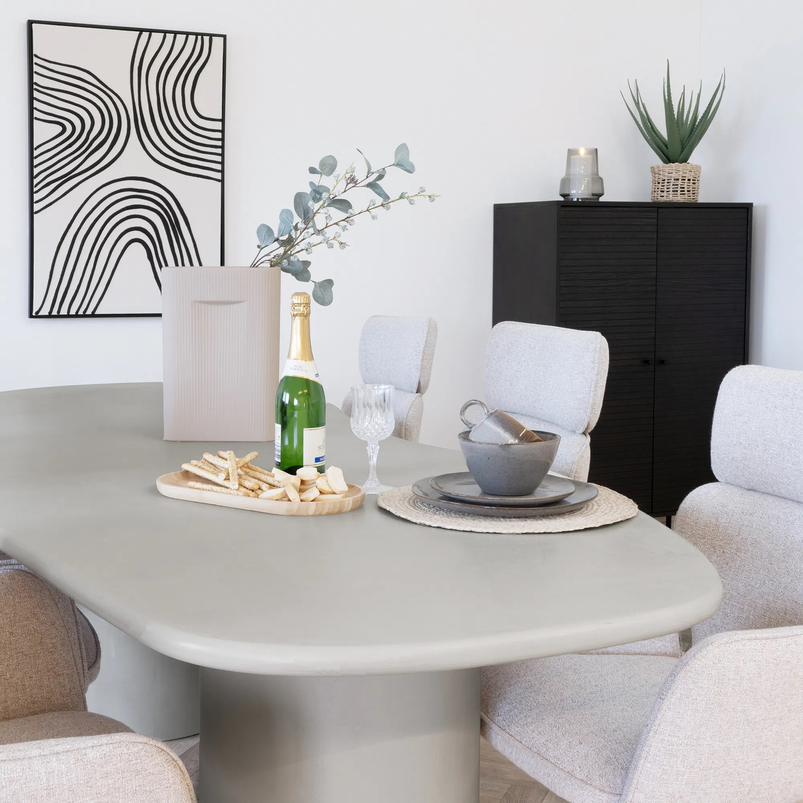 Stół Maranola 96x200 szaro-beżowy - obrazek 4