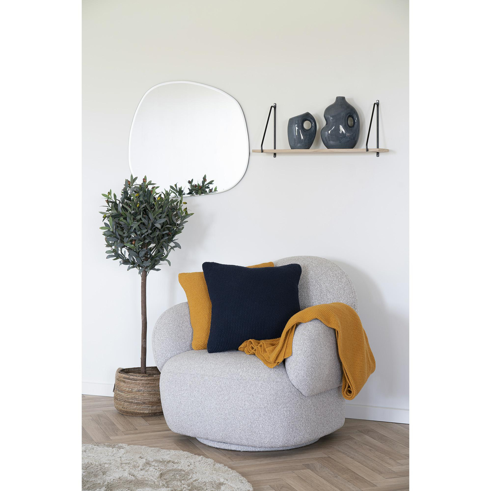 Poduszka Santos 45x45cm ochra - obrazek 5