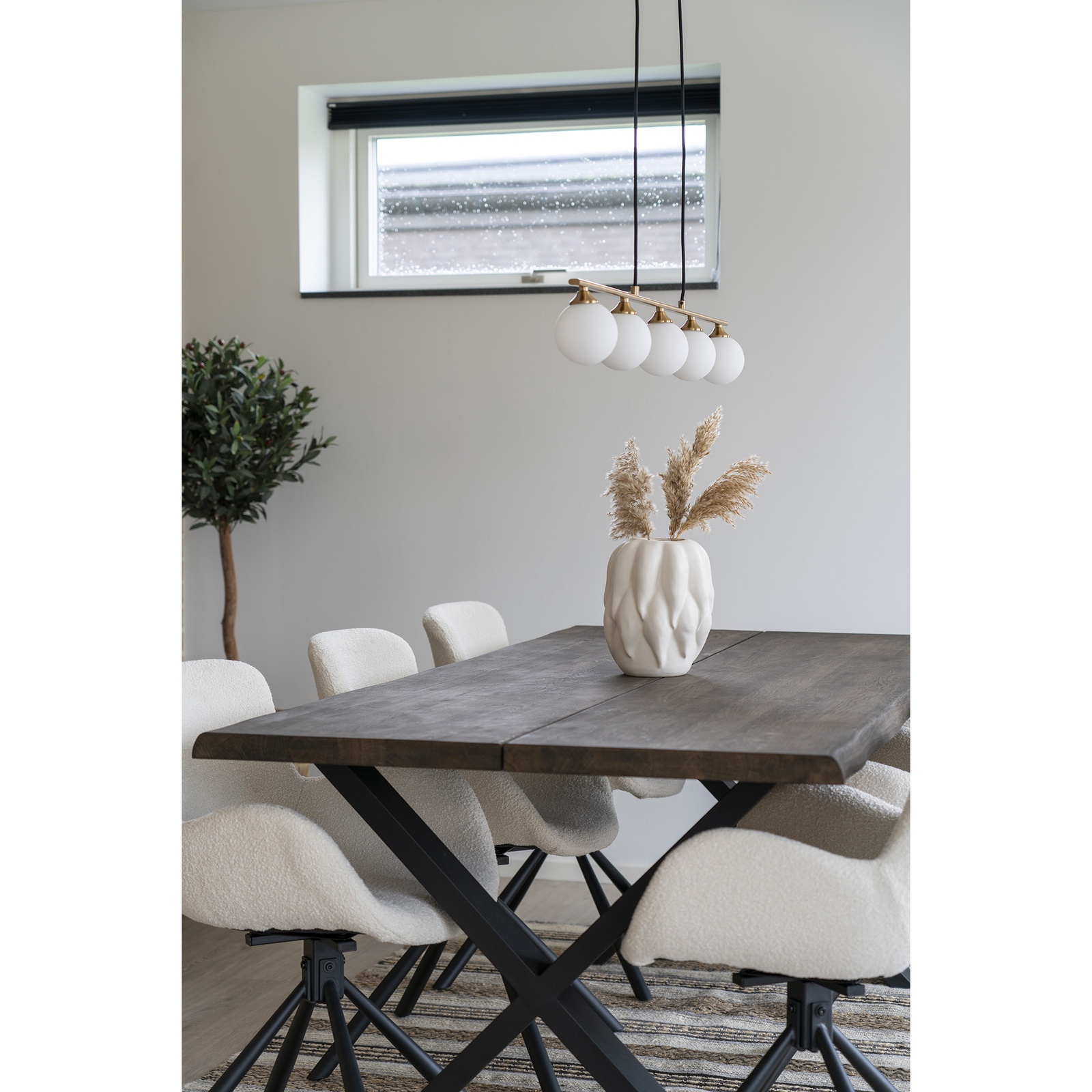 Wazon ceramiczny organiczny biały 26cm - obrazek 3