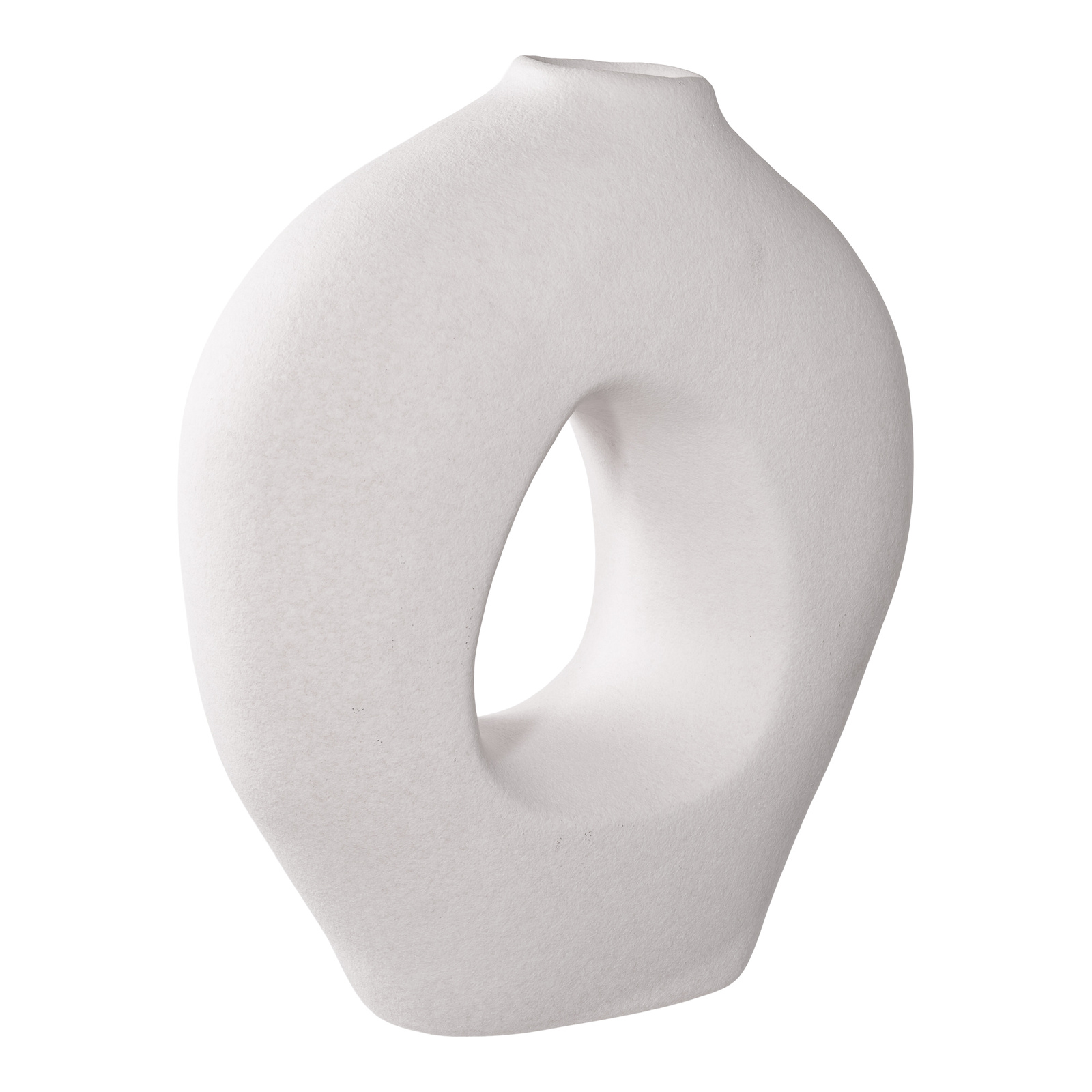 Wazon ceramiczny z dziurą biały 27,8cm - obrazek 7