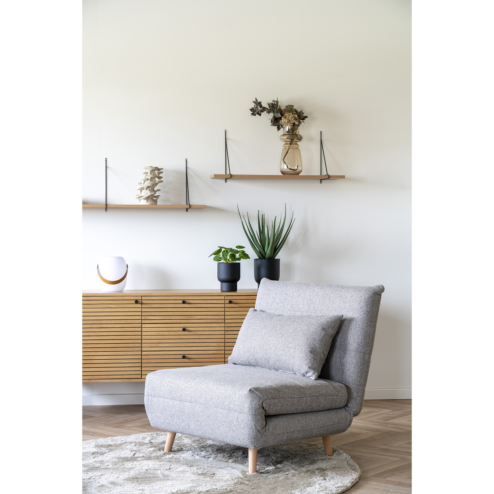 Wazon Reto szklany tłoczony 31cm - obrazek 5