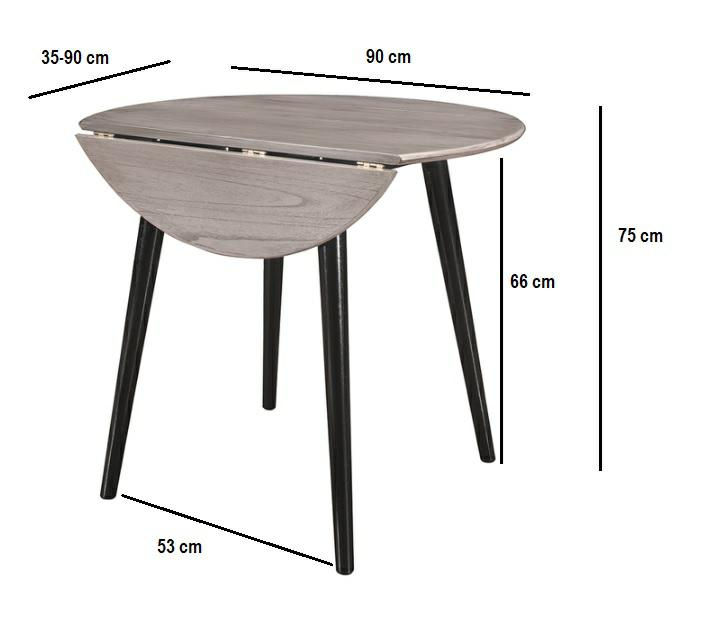 Stół Drop składany 90cm dąb rustykalny - obrazek 6