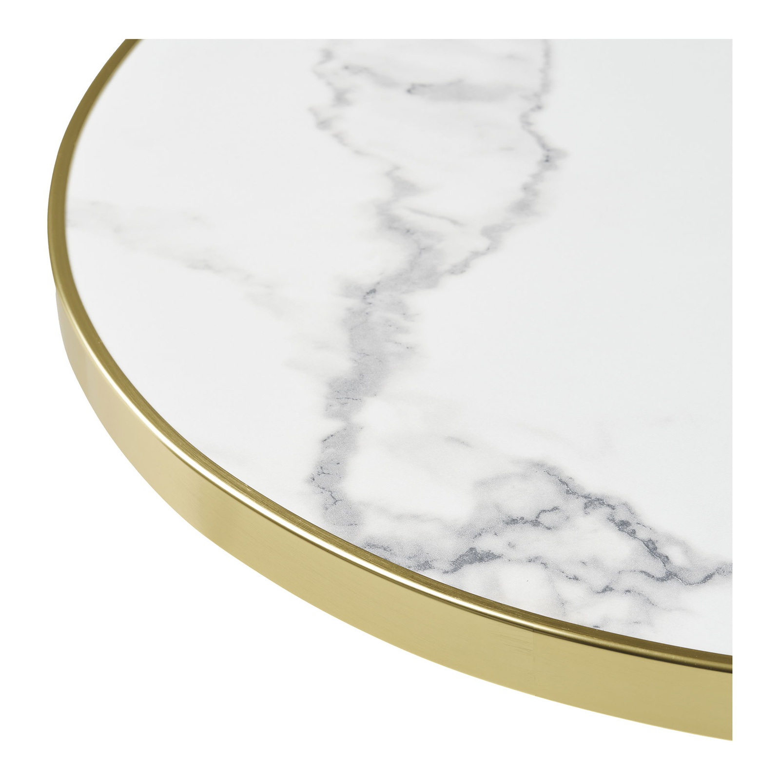 Stół Bistro okrągły biały marmur ze - obrazek 4