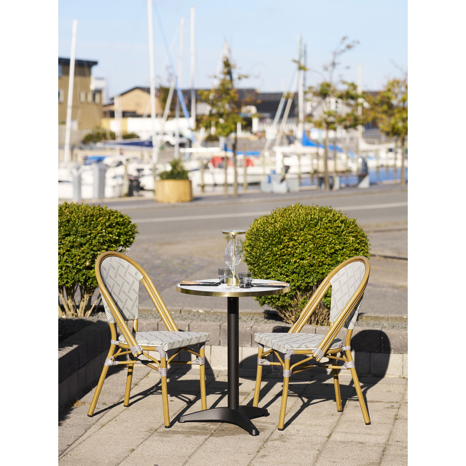 Stół Bistro okrągły biały marmur ze - obrazek 7