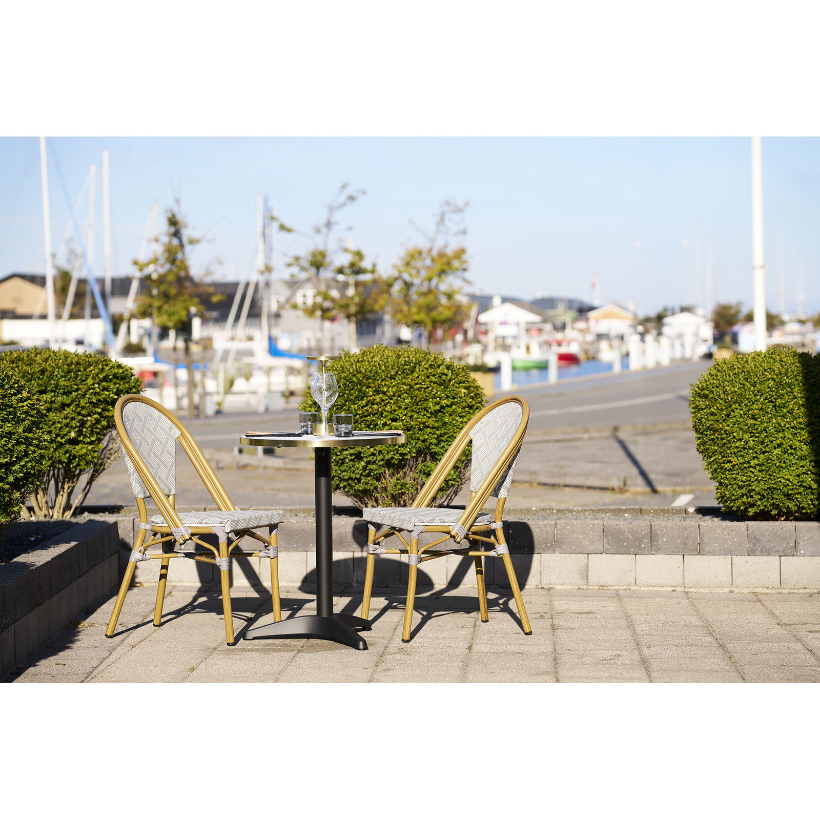 Stół Bistro okrągły biały marmur ze - obrazek 8