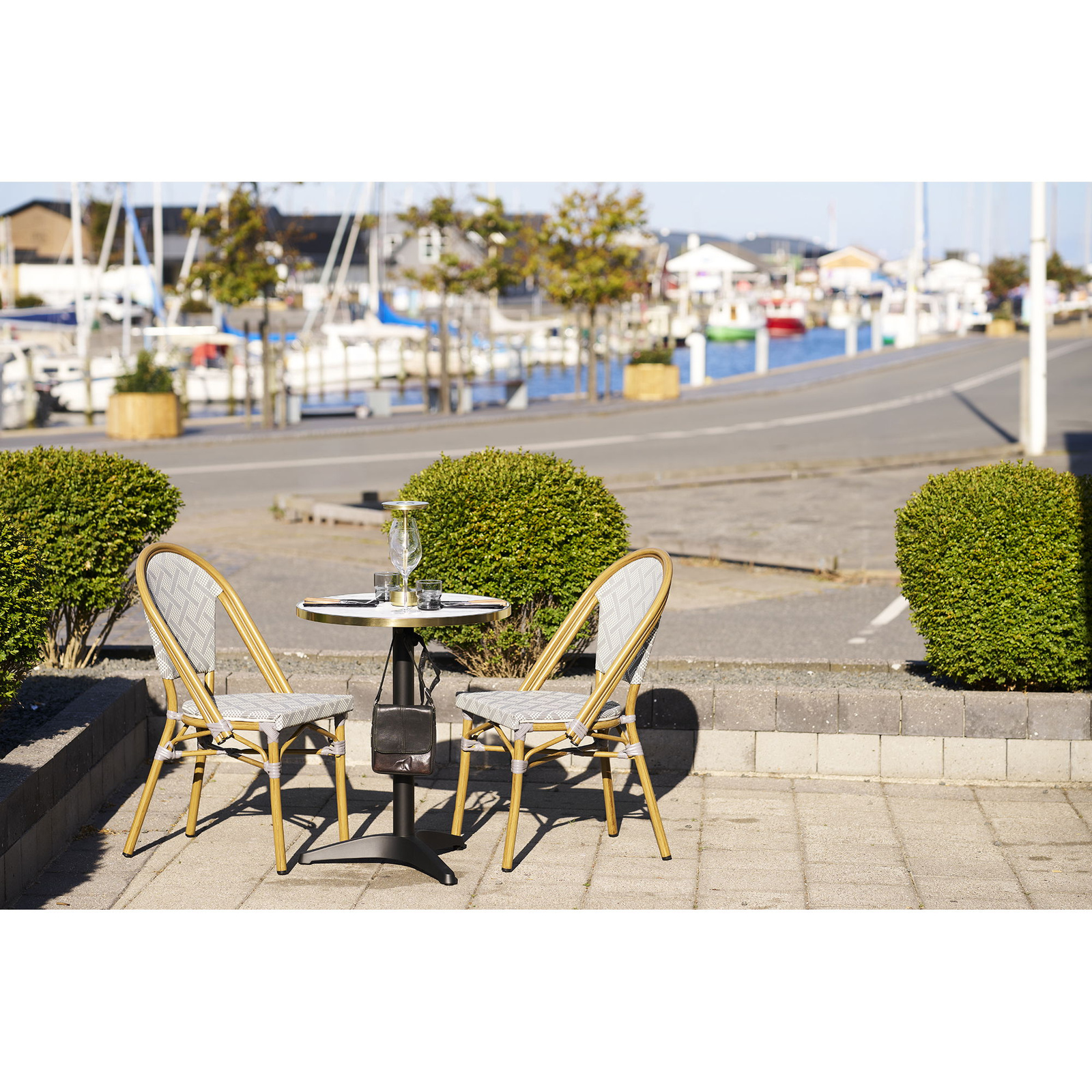 Stół Bistro okrągły biały marmur ze - obrazek 9