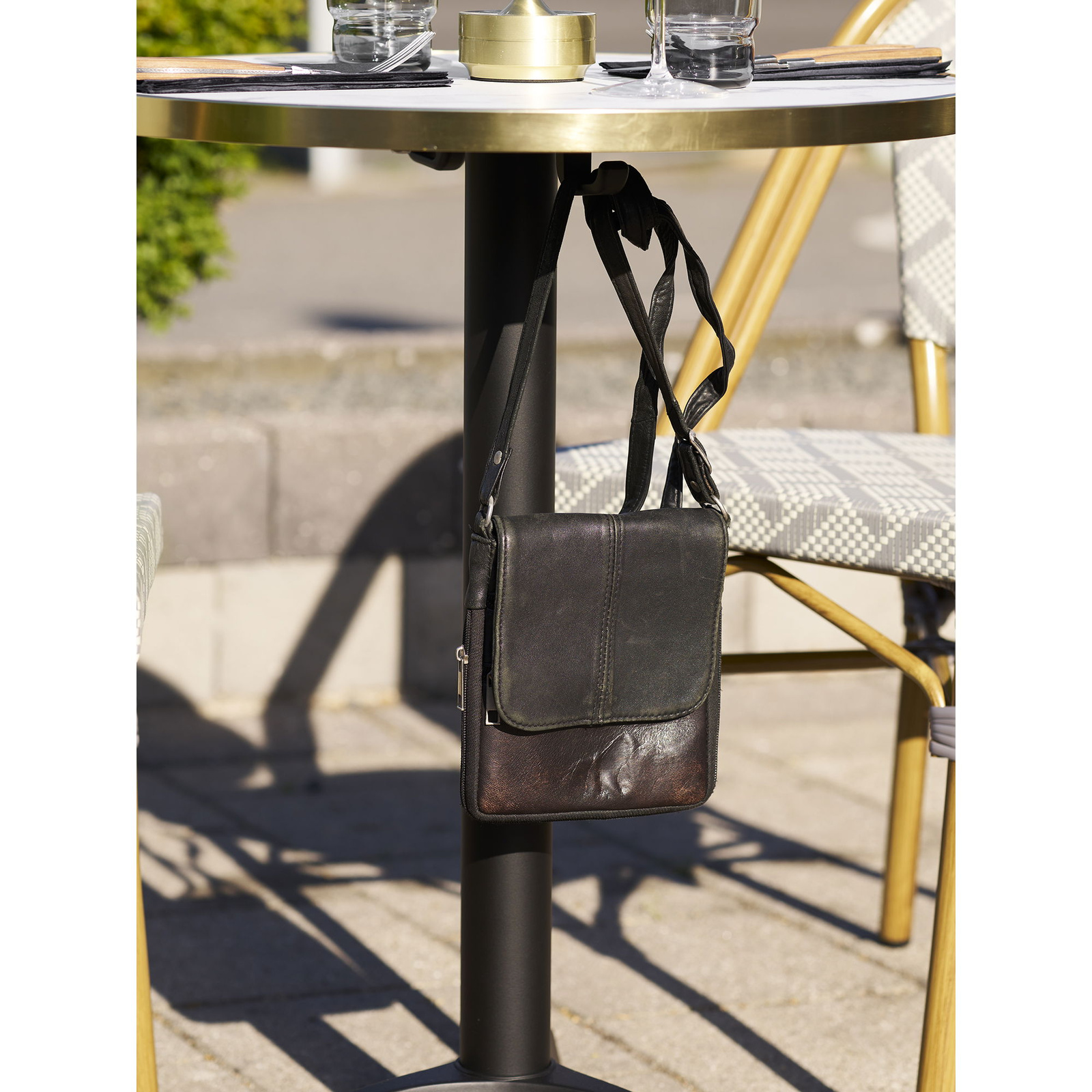 Stół Bistro okrągły biały marmur ze - obrazek 10