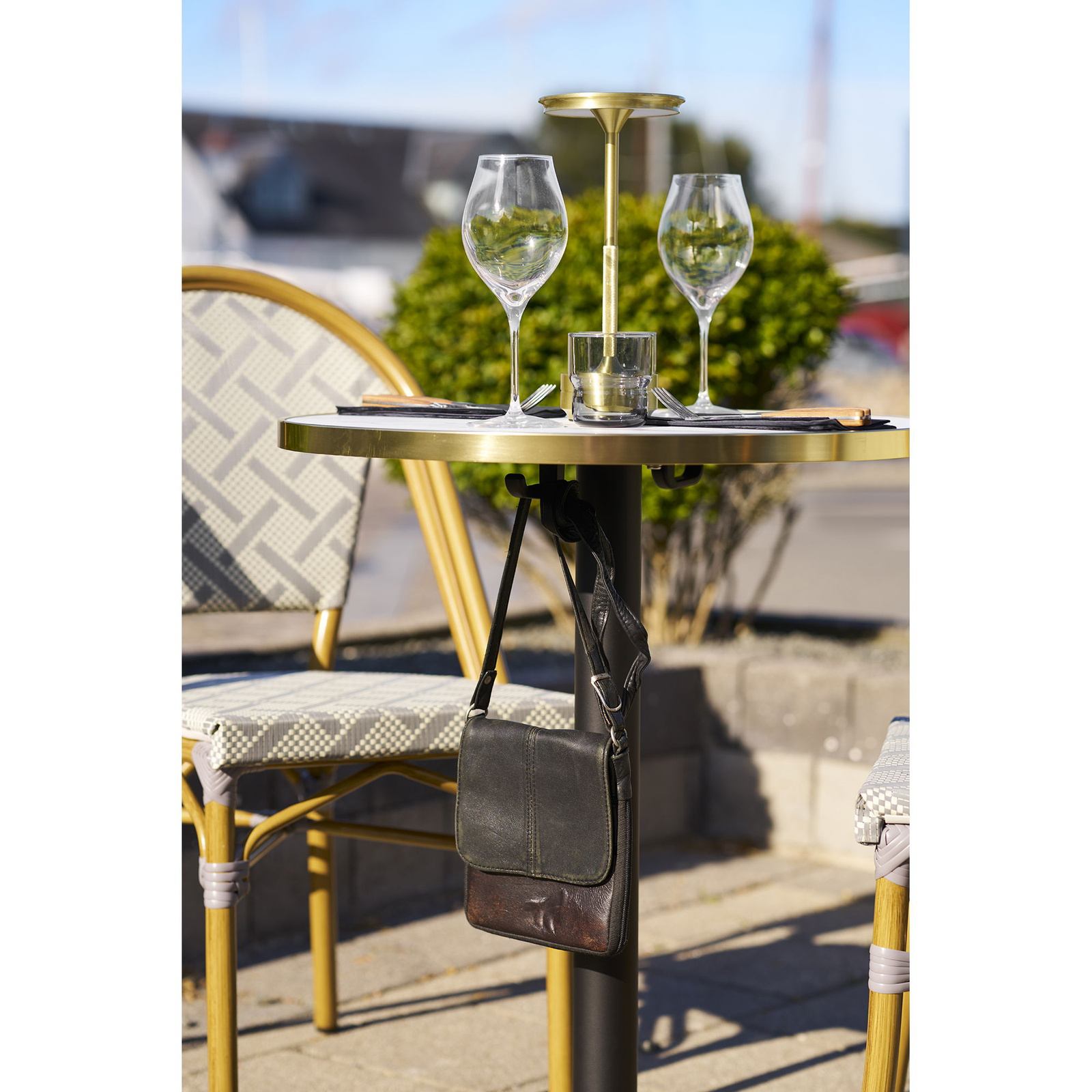 Stół Bistro okrągły biały marmur ze - obrazek 11