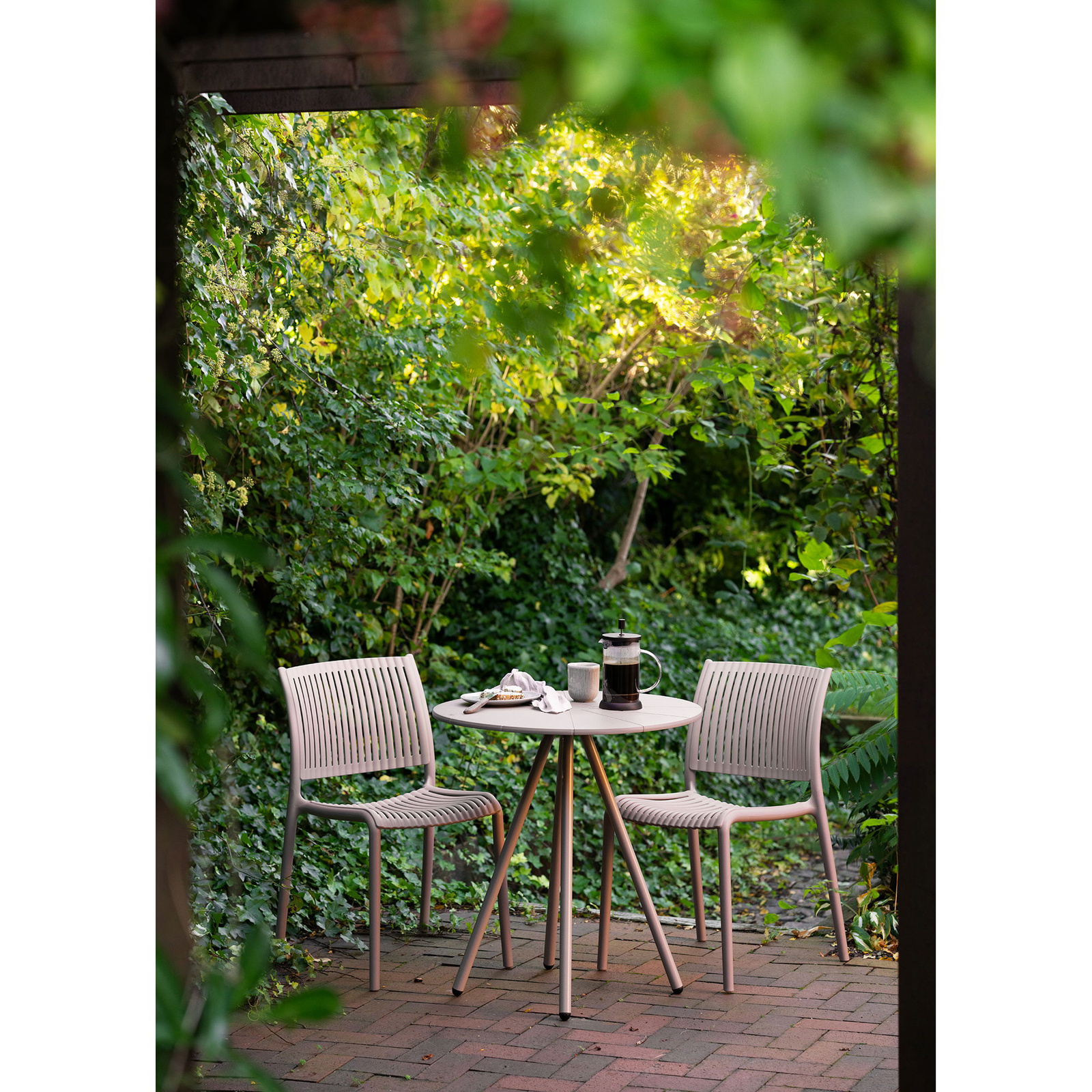 Stół Barletta Bistro okrągły taupe 70cm - obrazek 3