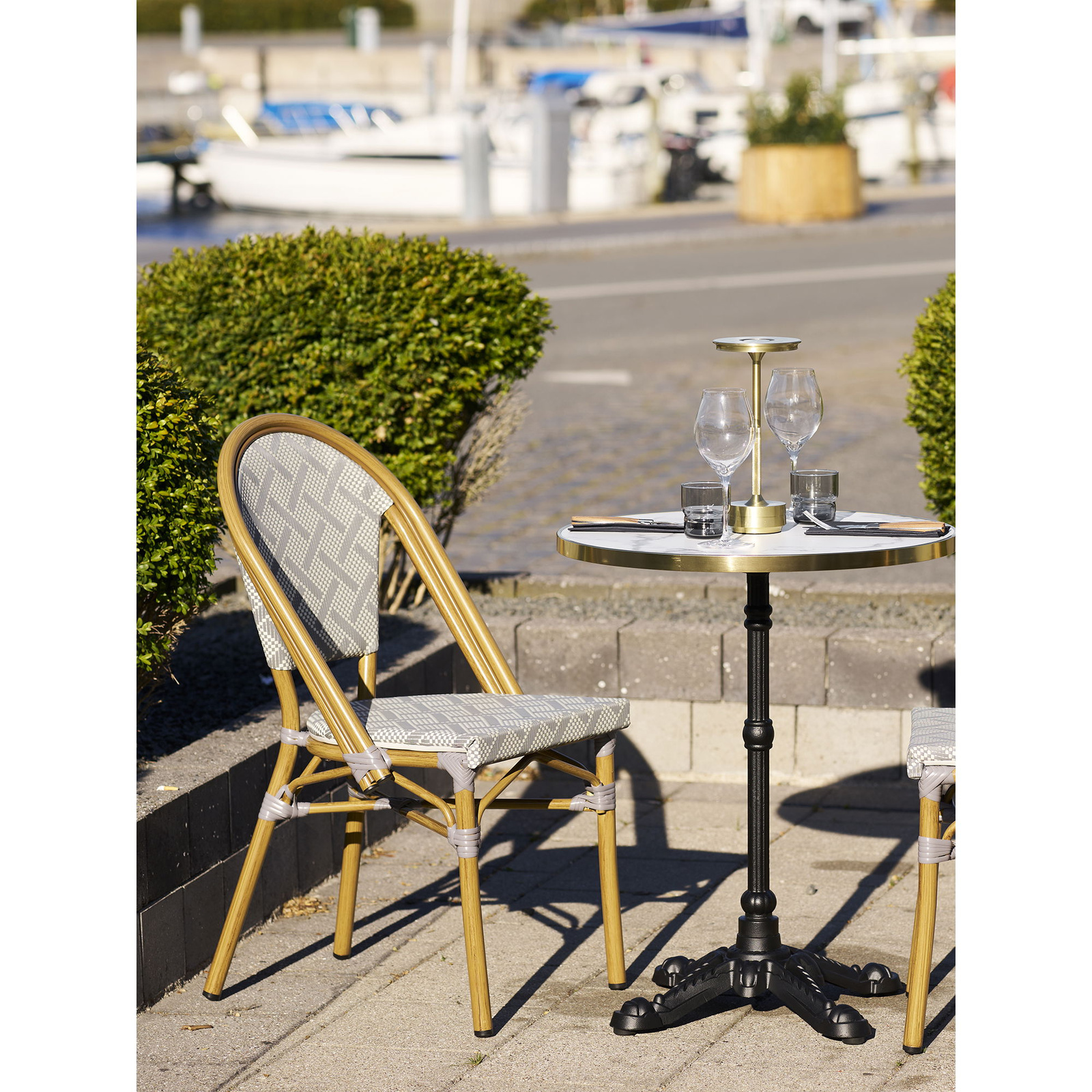 Krzesło Lauria biały, szary, rama - obrazek 5