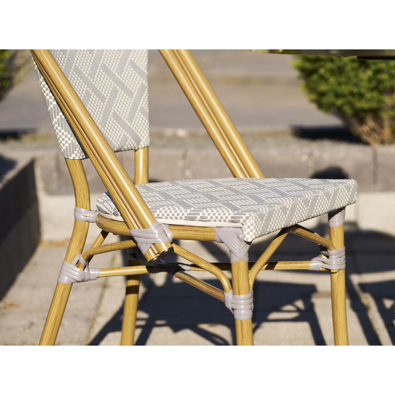 Krzesło Lauria biały, szary, rama - obrazek 6