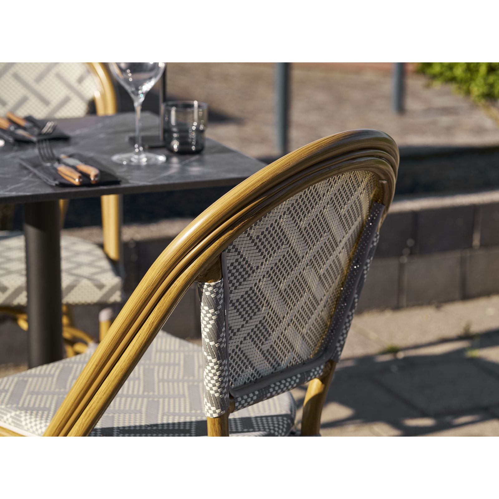 Krzesło Lauria biały, szary, rama - obrazek 7