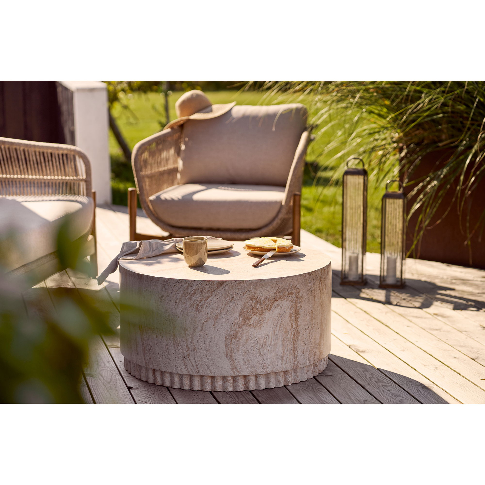 Latarnia Herslev szkło/metal 12x12x49 cm - obrazek 5