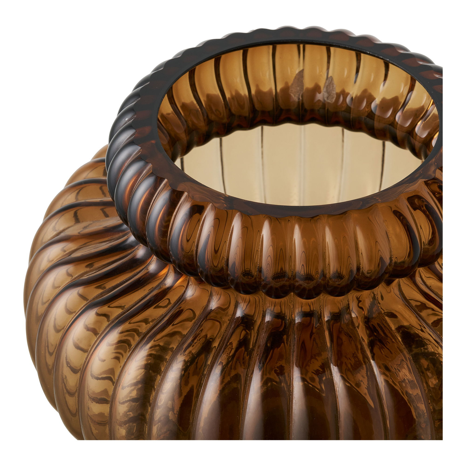 Wazon Flow szkło dmuchane dymiony brąz - obrazek 3