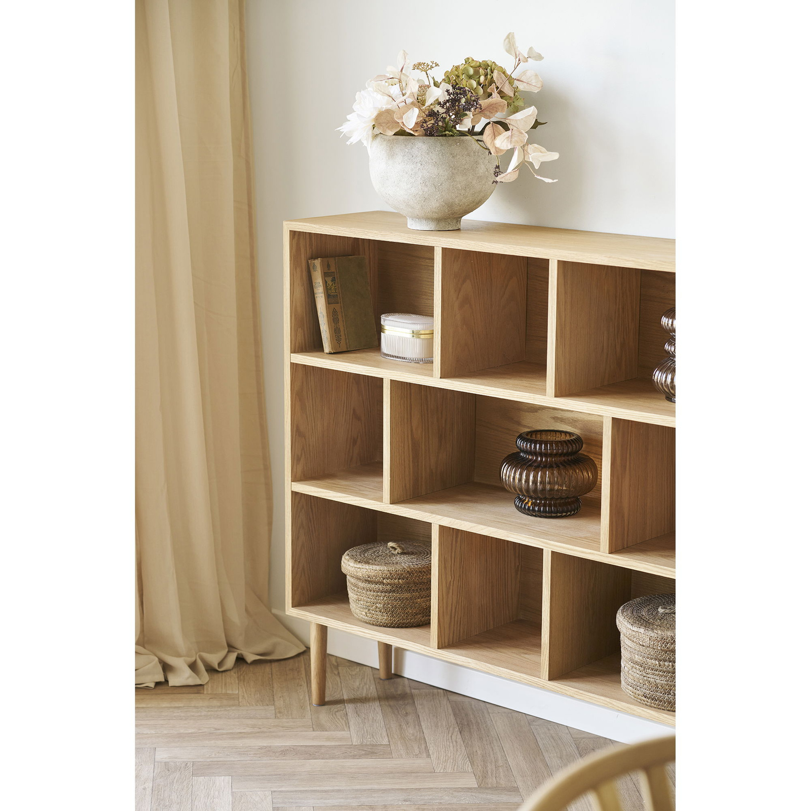 Wazon Flow szkło dmuchane dymiony brąz - obrazek 6