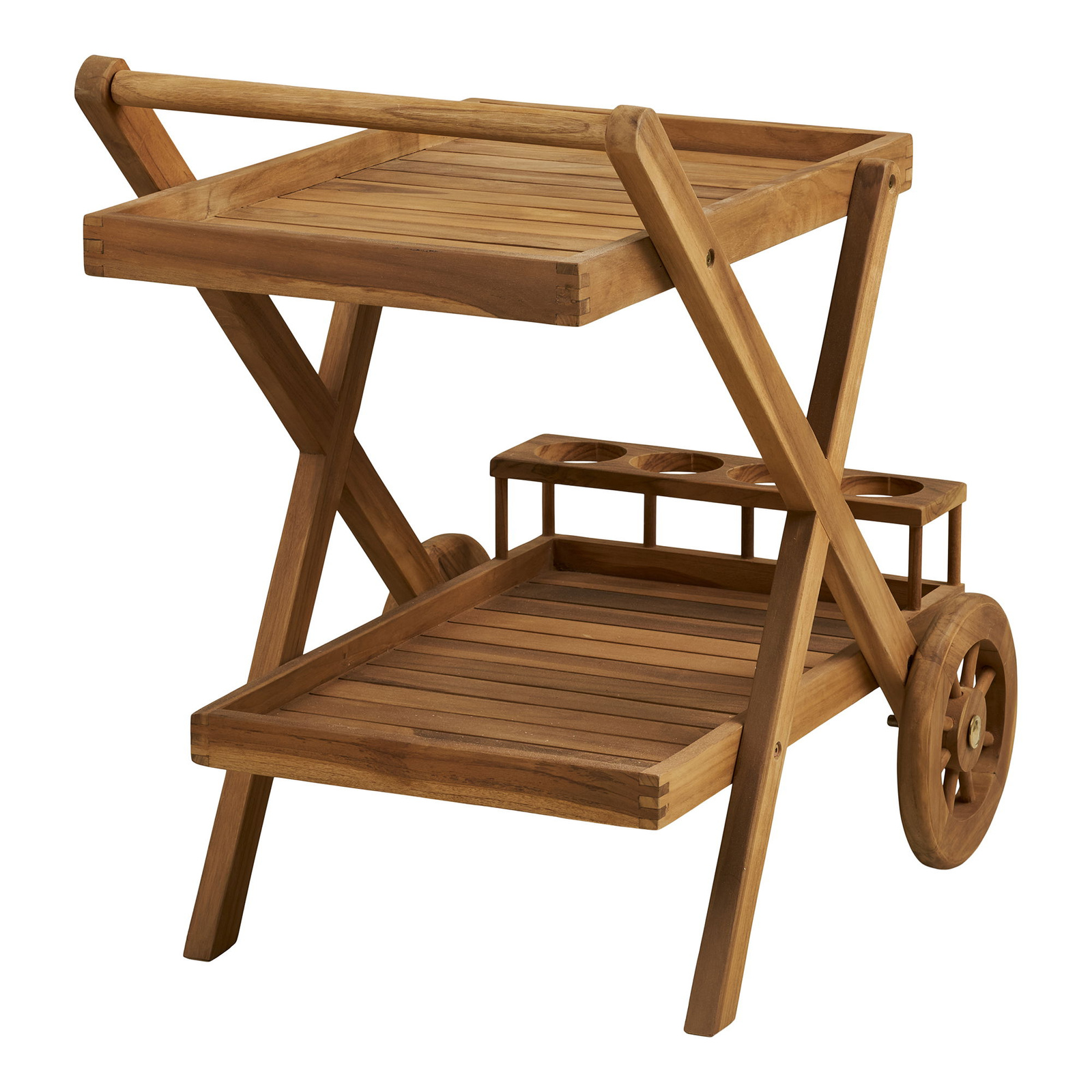 Wózek Pasaku drewno tekowe, naturalny - obrazek 5