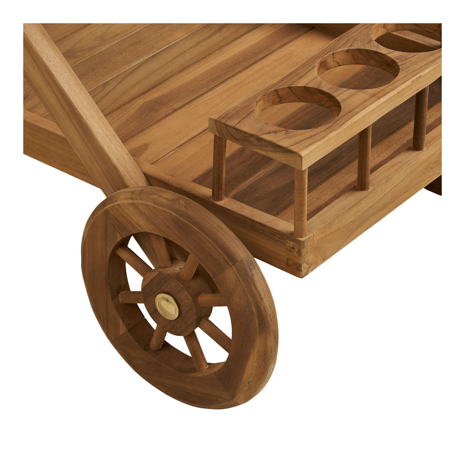Wózek Pasaku drewno tekowe, naturalny - obrazek 6