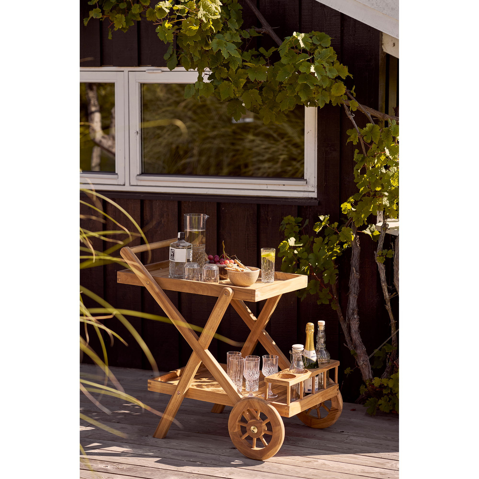 Wózek Pasaku drewno tekowe, naturalny - obrazek 10