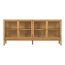 Komoda Zamora 4 szklane drzwi fornir