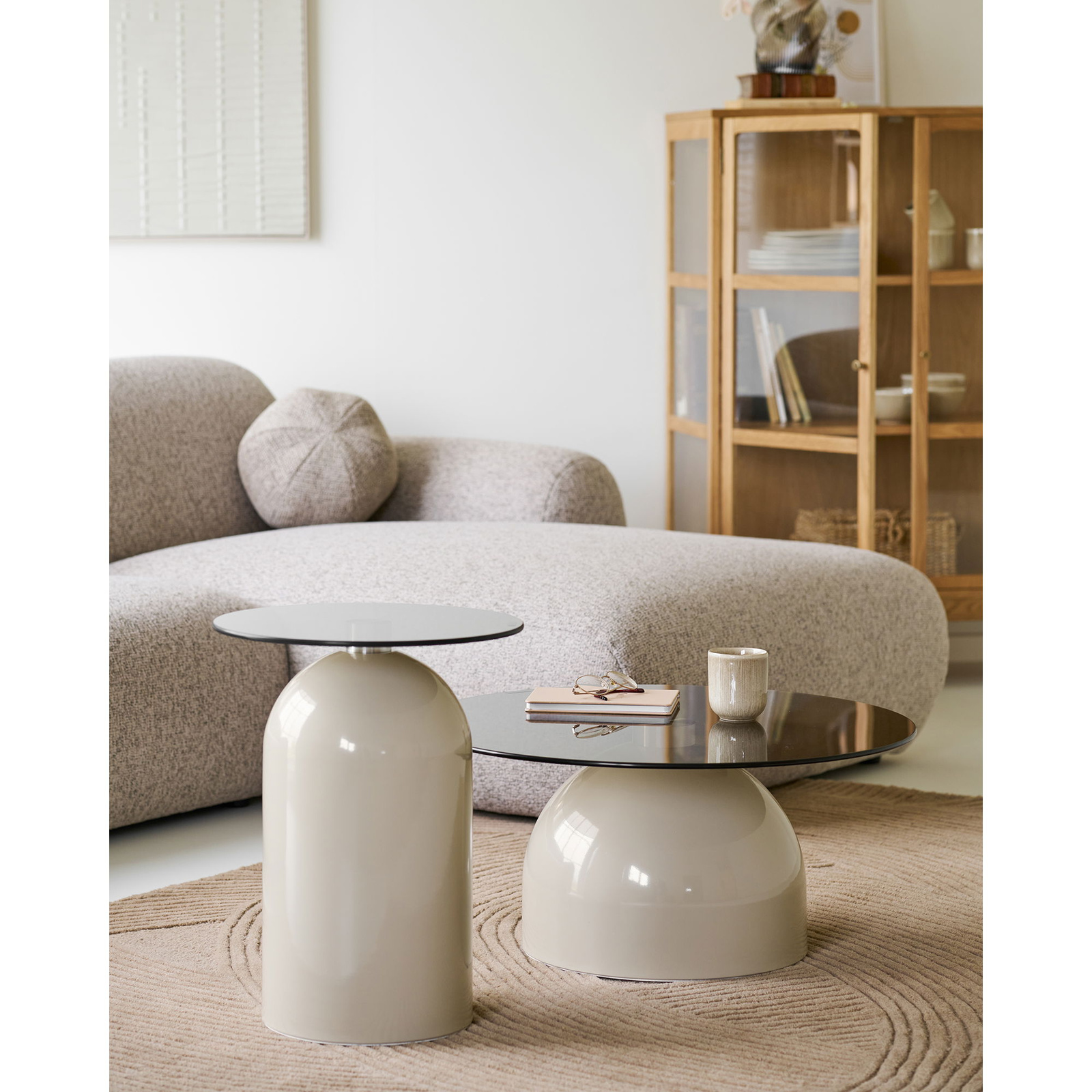 Stolik Ravello szkło hartowane/metal, - obrazek 5