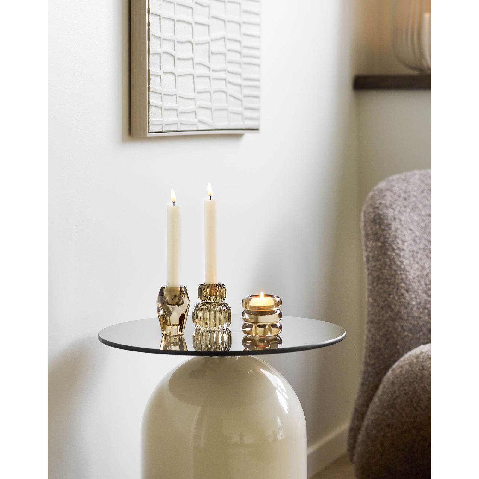 Stolik Ravello szkło hartowane/metal, - obrazek 6