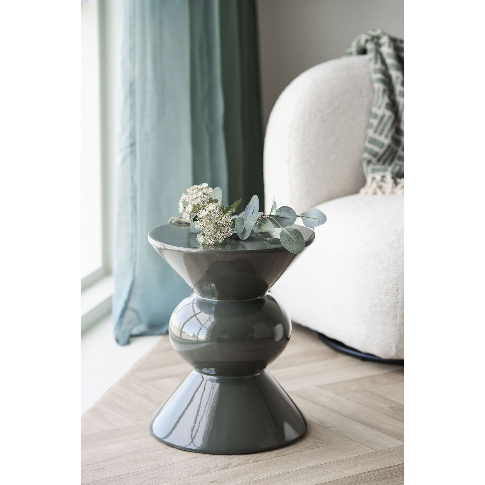 Stolik kawowy Rosolina zielony 34x41 cm - obrazek 4