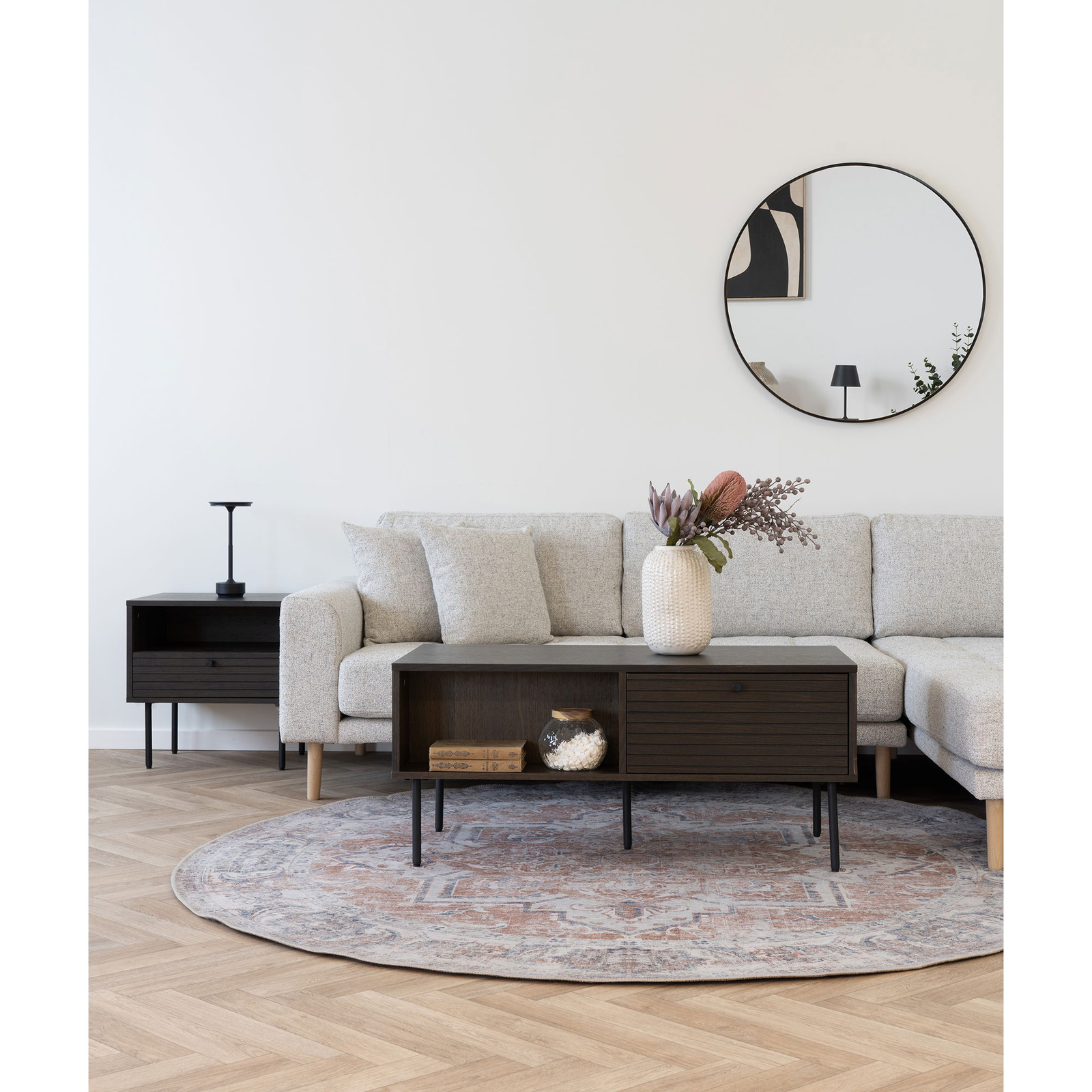 Stolik kawowy Kyoto 2 szuflady, dąb - obrazek 8