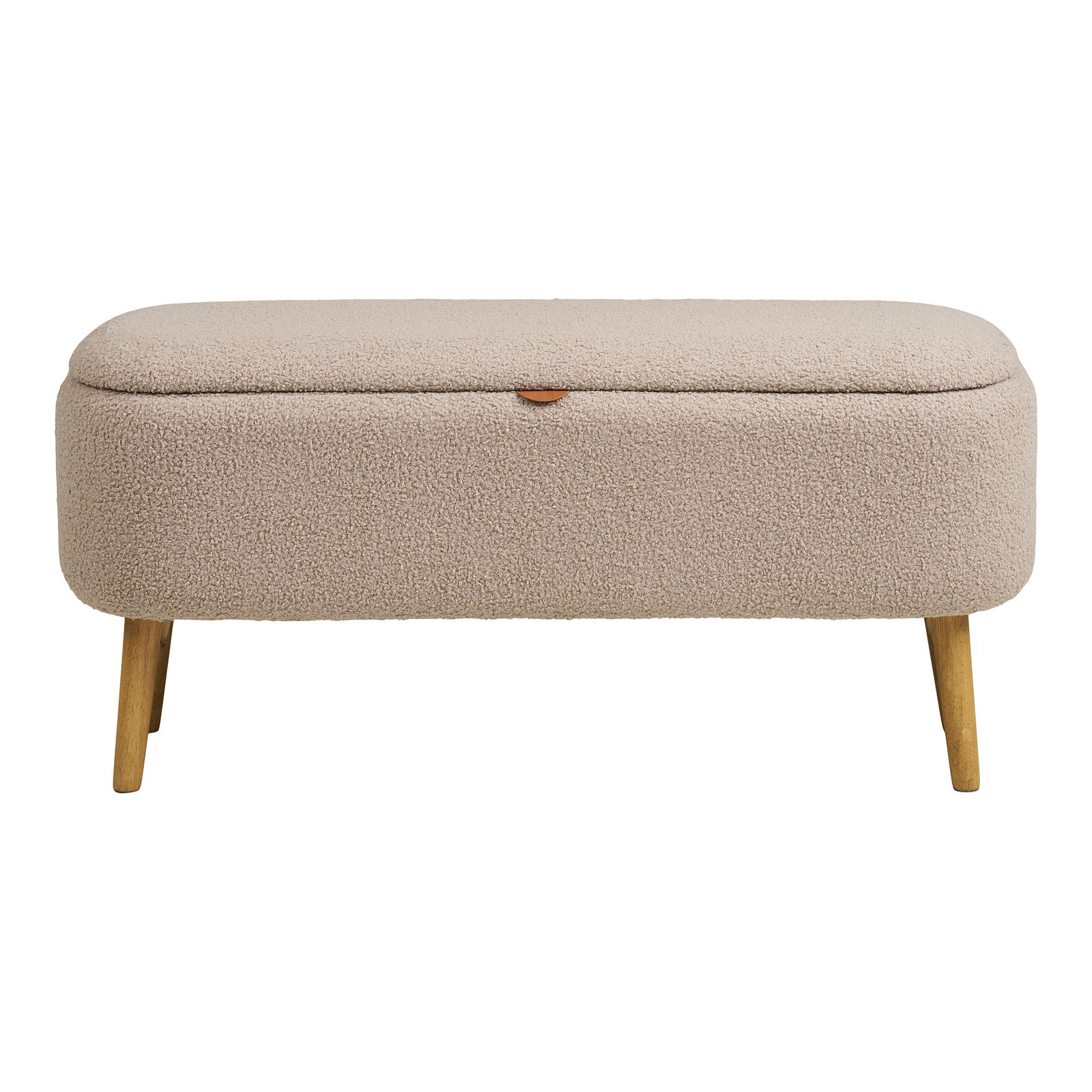 Ławka Harlow bouclé, beżowa - obrazek 3