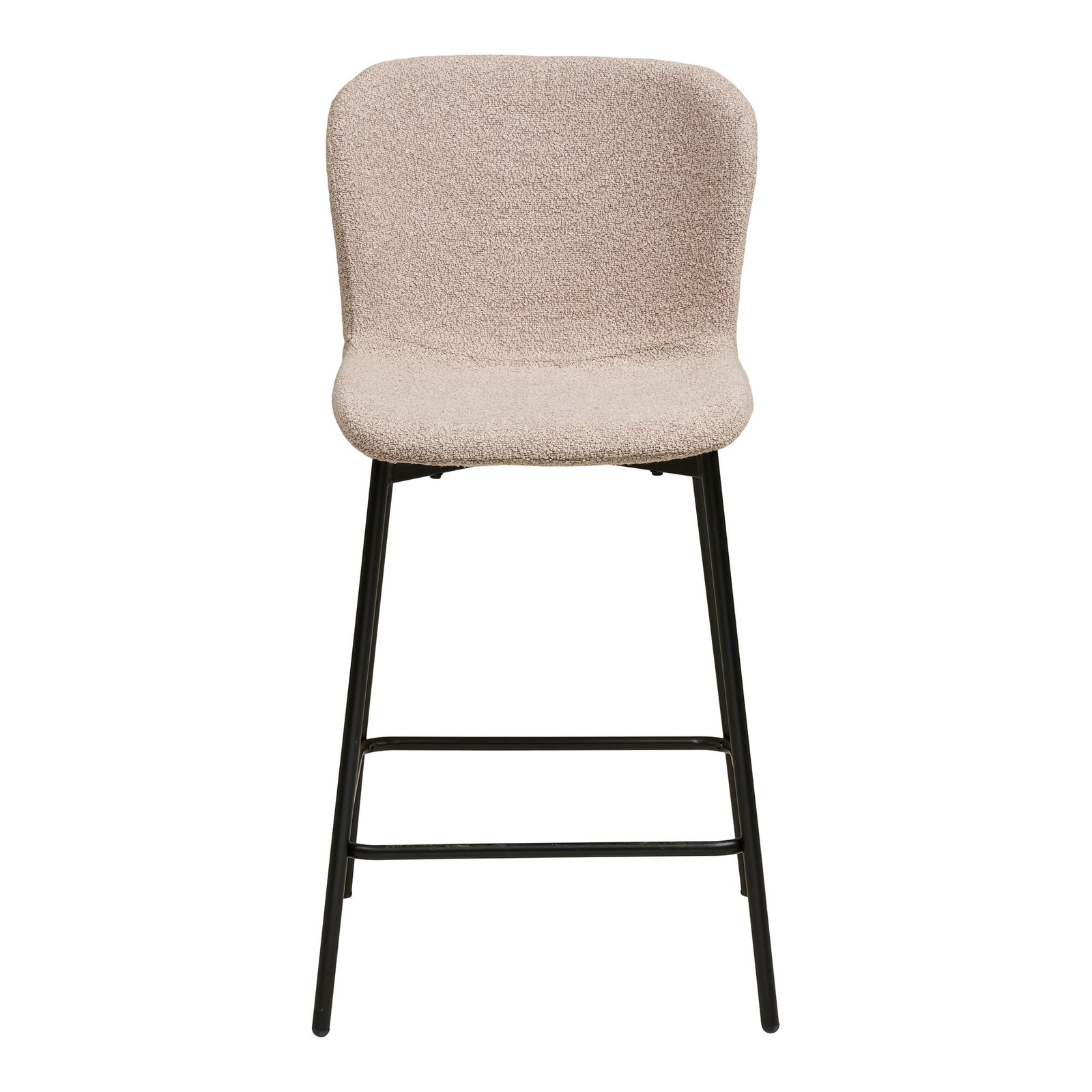 Krzesło barowe Maceda bouclé, beżowe, - obrazek 3