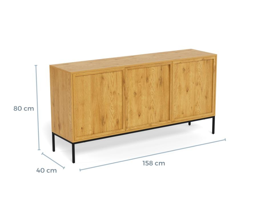Komoda niska Palmdale dąb naturalny/ - obrazek 4