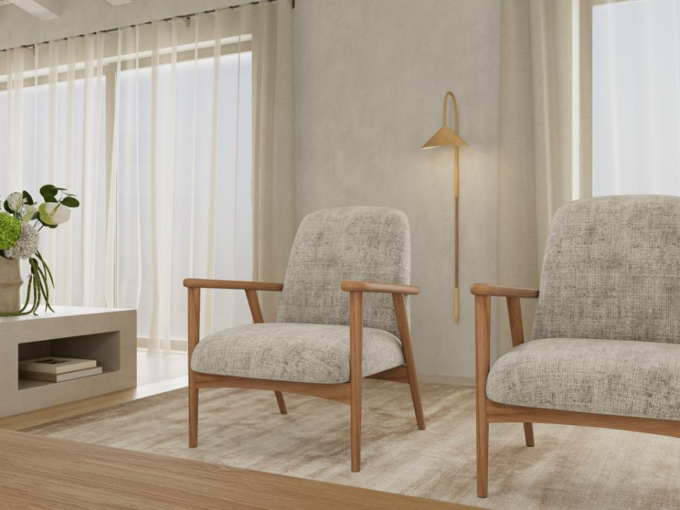 Fotel Auckland beżowy/ dąb Apia 453 - obrazek 3