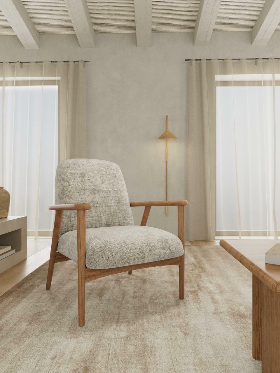 Fotel Auckland beżowy/ dąb Apia 453 - obrazek 4