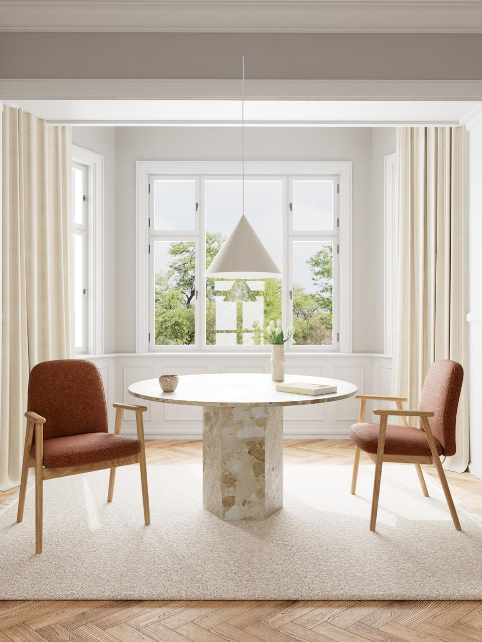 Krzesło Calvin terakotta/ dąb Basel 44 - obrazek 3