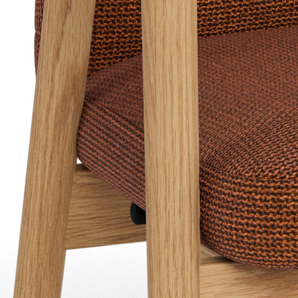 Krzesło Calvin terakotta/ dąb Basel 44 - obrazek 9