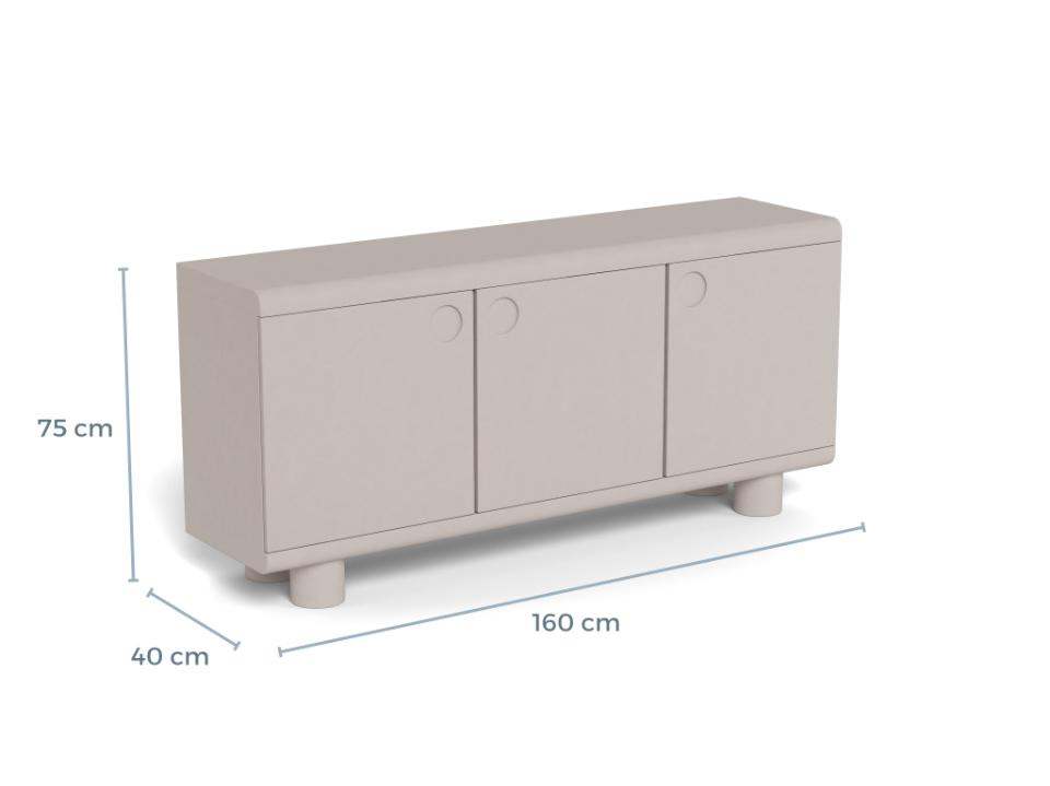 Komoda niska Magee szara - obrazek 5