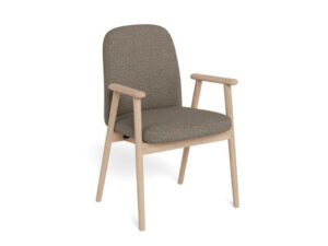 Krzesło Calvin taupe/ dąb bielony Cona 2