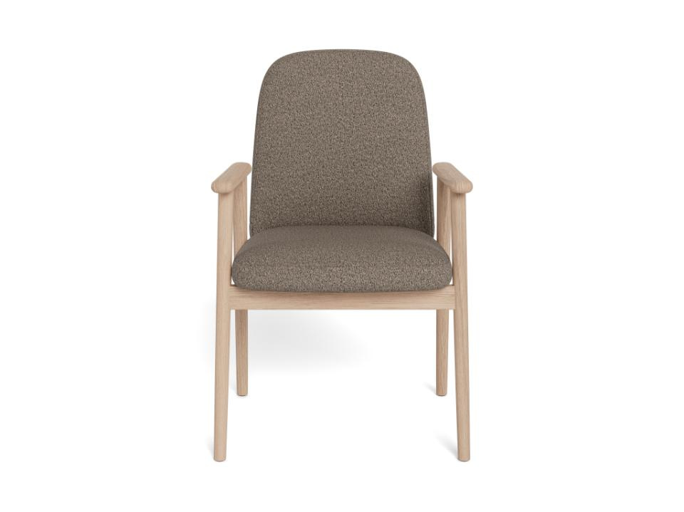 Krzesło Calvin taupe/ dąb bielony Cona 2 - obrazek 3