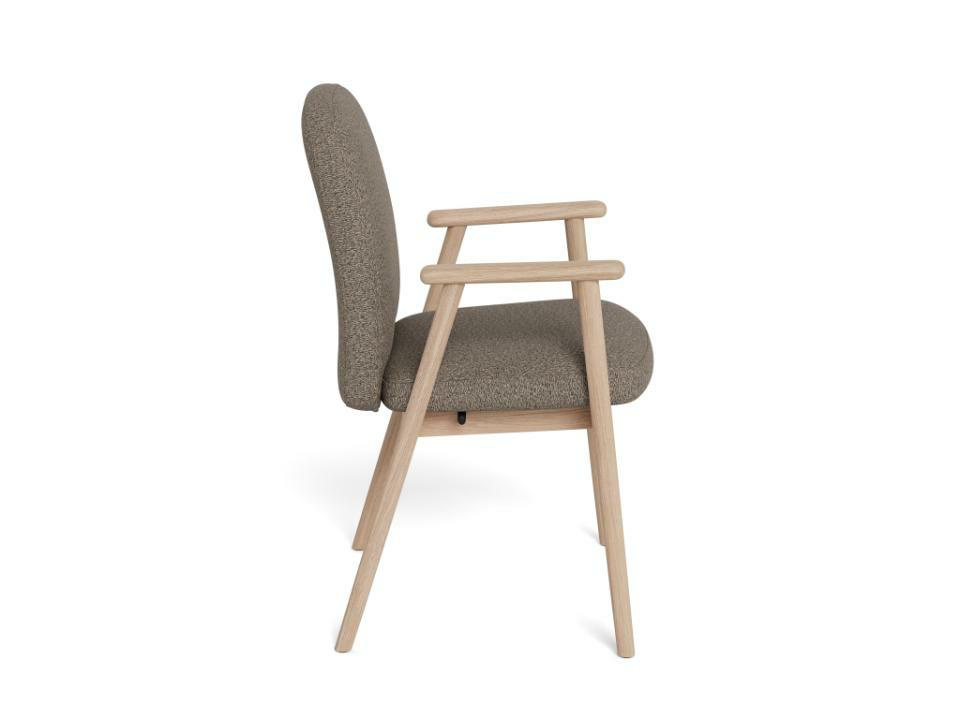 Krzesło Calvin taupe/ dąb bielony Cona 2 - obrazek 7