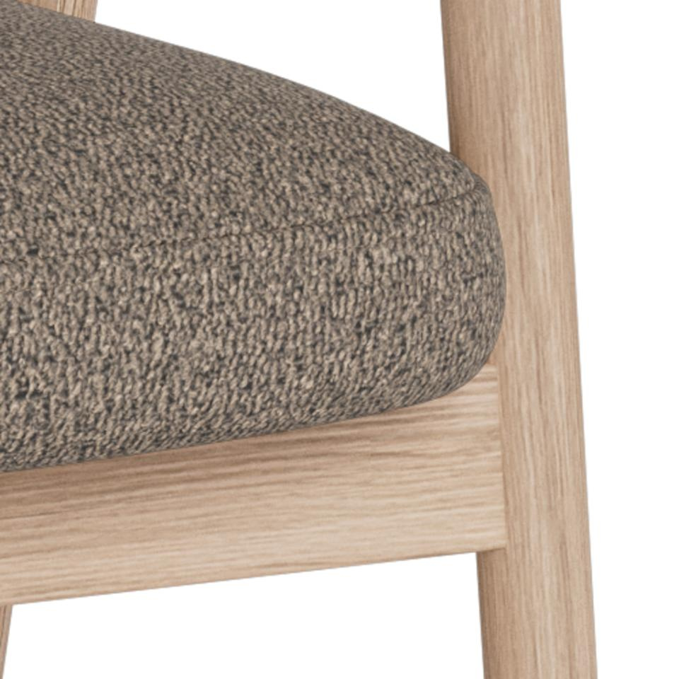 Krzesło Calvin taupe/ dąb bielony Cona 2 - obrazek 8