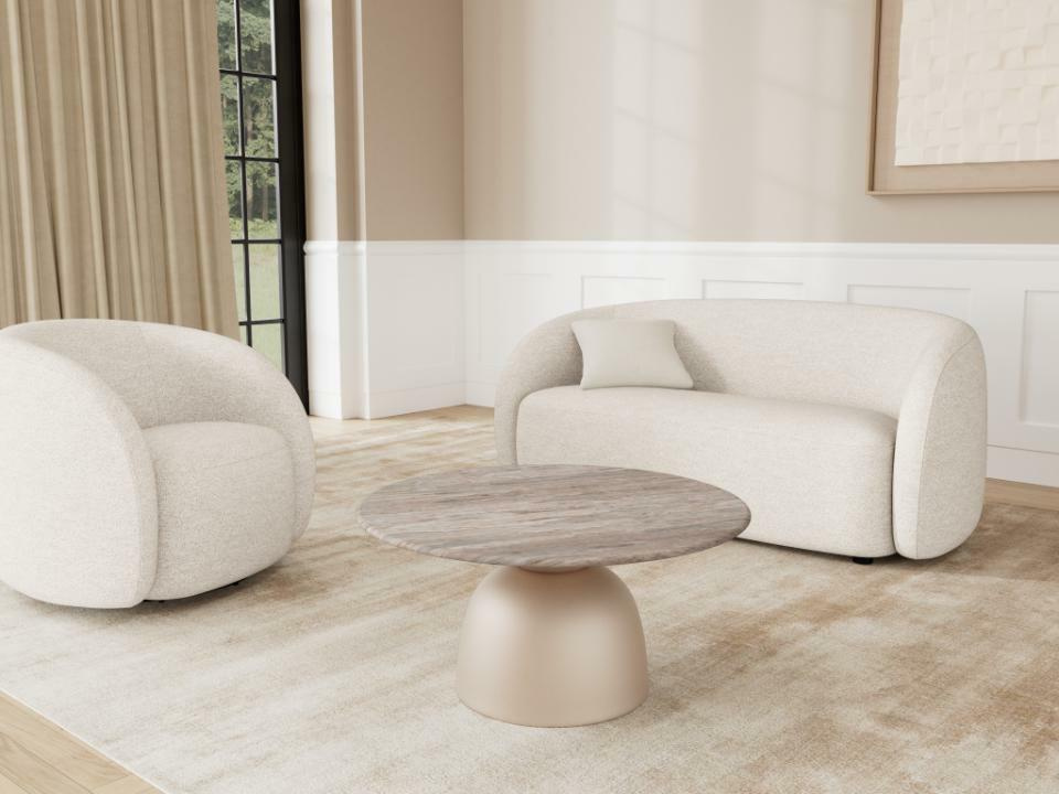 Stolik kawowy Ferrol 80cm szary - obrazek 3