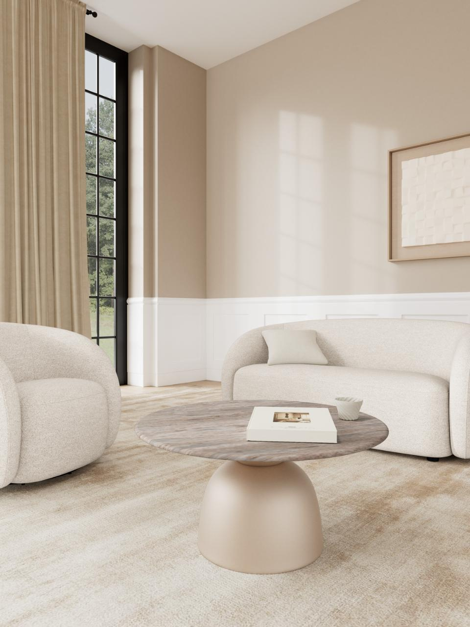 Stolik kawowy Ferrol 80cm szary - obrazek 4