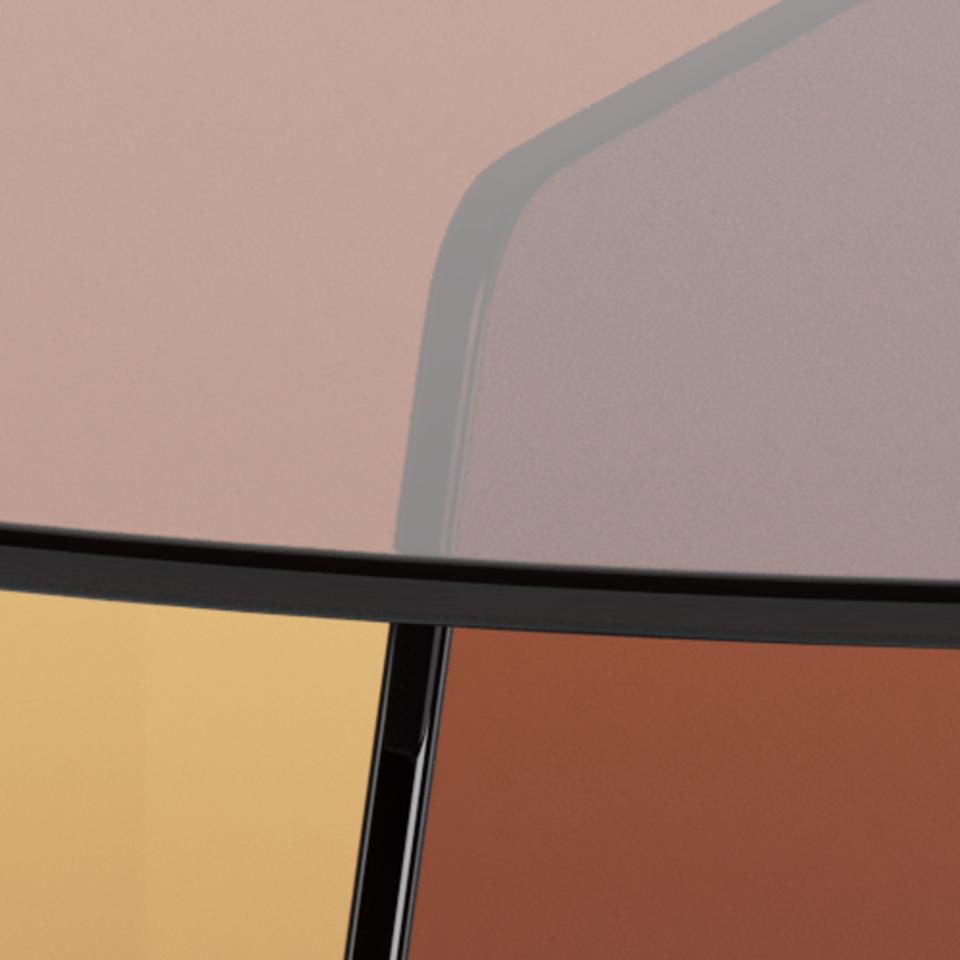 Stolik kawowy Samos 80cm brązowe szkło - obrazek 7