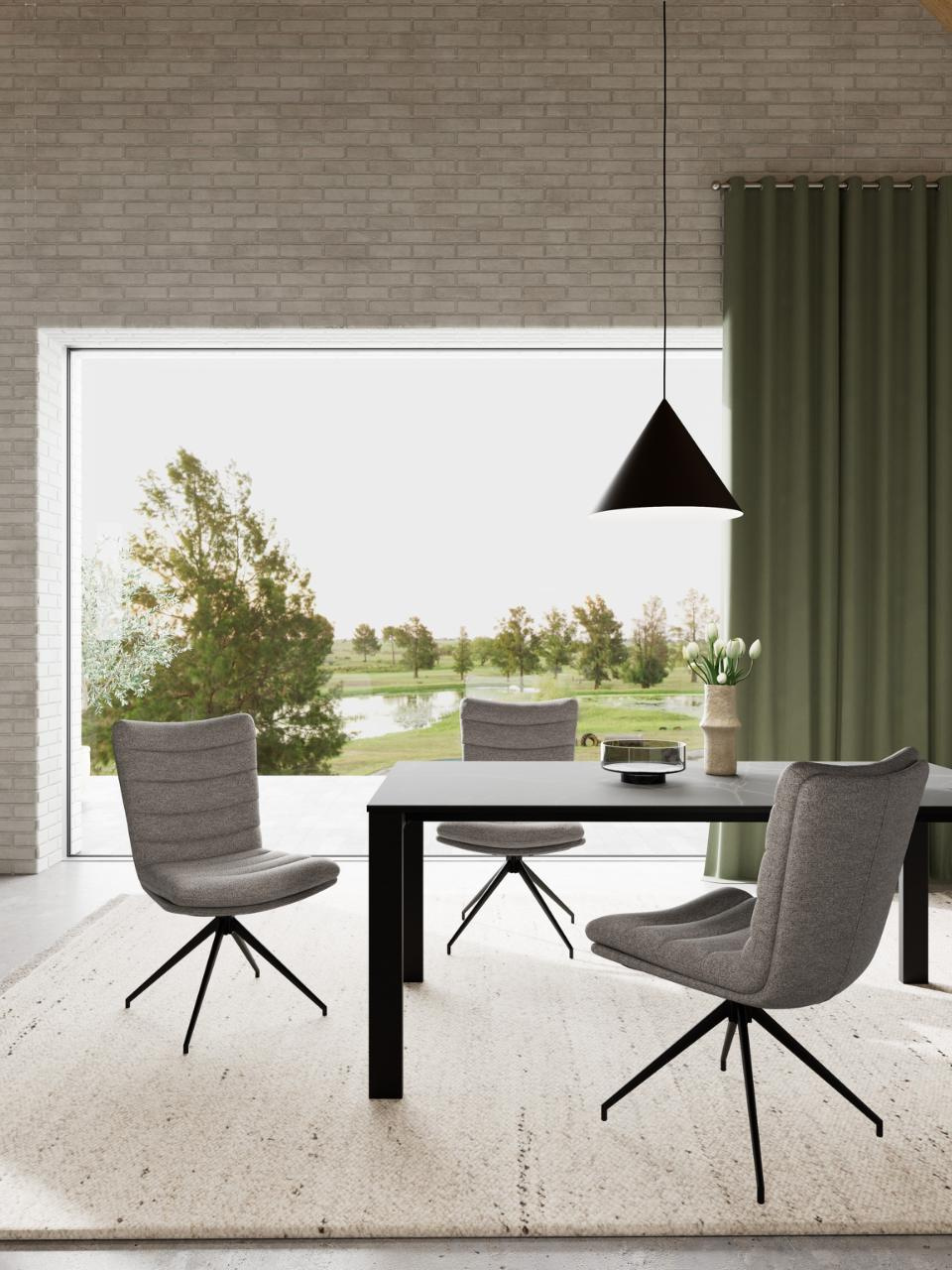 Krzesło Grafton szare jasne Cona 5 - obrazek 3