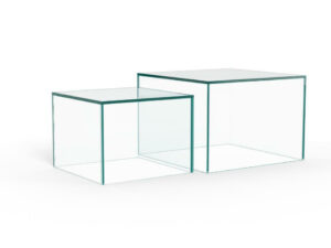 Zestaw 2 stolików Dice krystaliczne