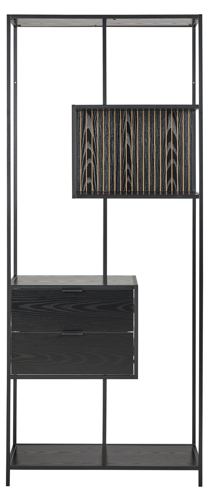 Regał Seaford II z 2 szufladami czarny - obrazek 5