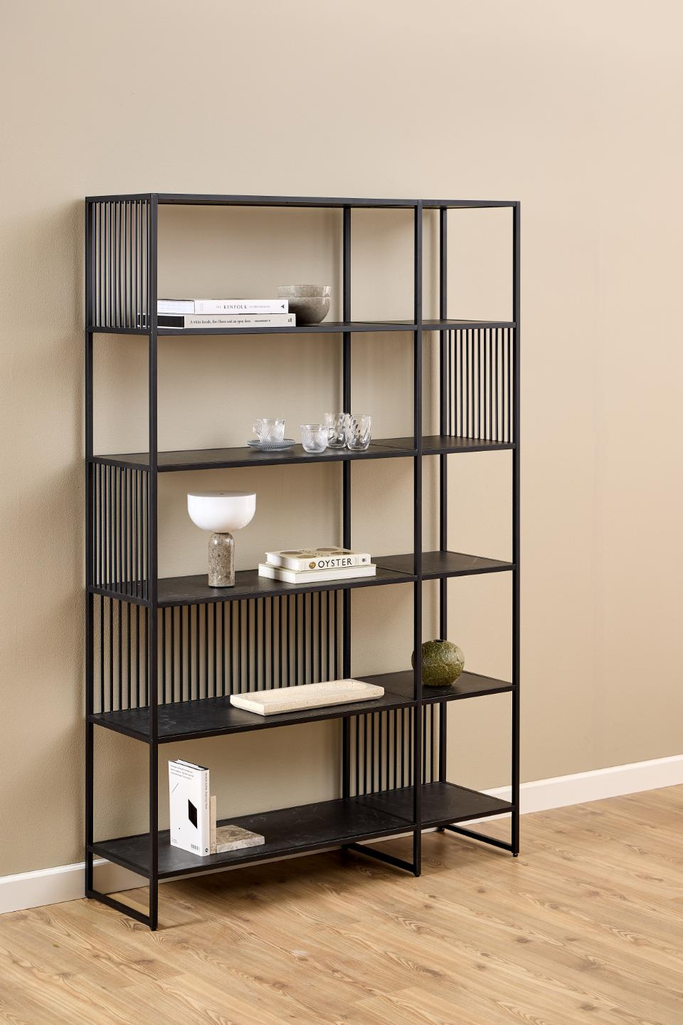 Regał Strington szeroki czarny - obrazek 3