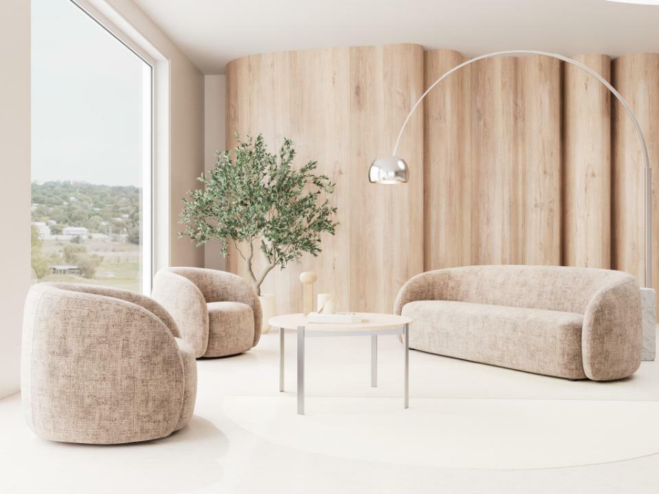 Fotel Lodi tkanina beżowa Juto 4 - obrazek 3