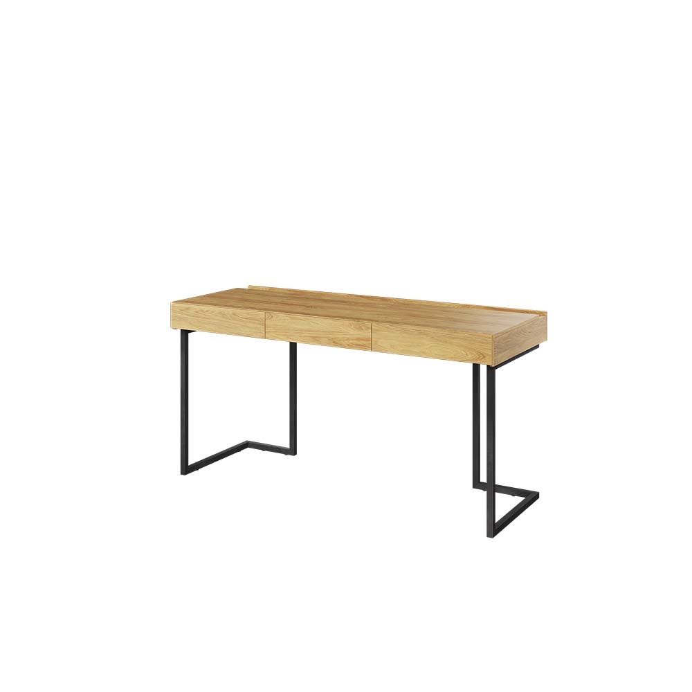 Biurko 150 3s wolnostojące hikora naturalna/raw steel TEEN FLEX TF04 +TF15