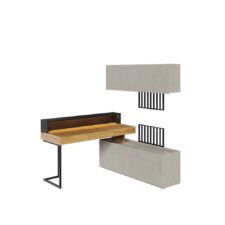 Meble młodzieżowe TEEN FLEX SET 03 silk flou/hikora naturalna