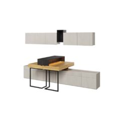 Meble młodzieżowe TEEN FLEX SET 04B silk flou/hikora naturalna